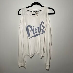 Victoria’s Secret PINK Cold Shoulder Long Sleeve Top Size L